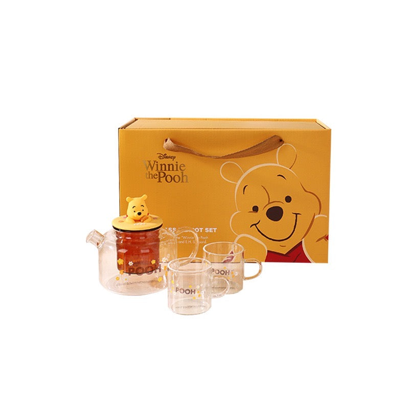 小熊维尼和Lotso 玻璃茶壶套装带礼盒